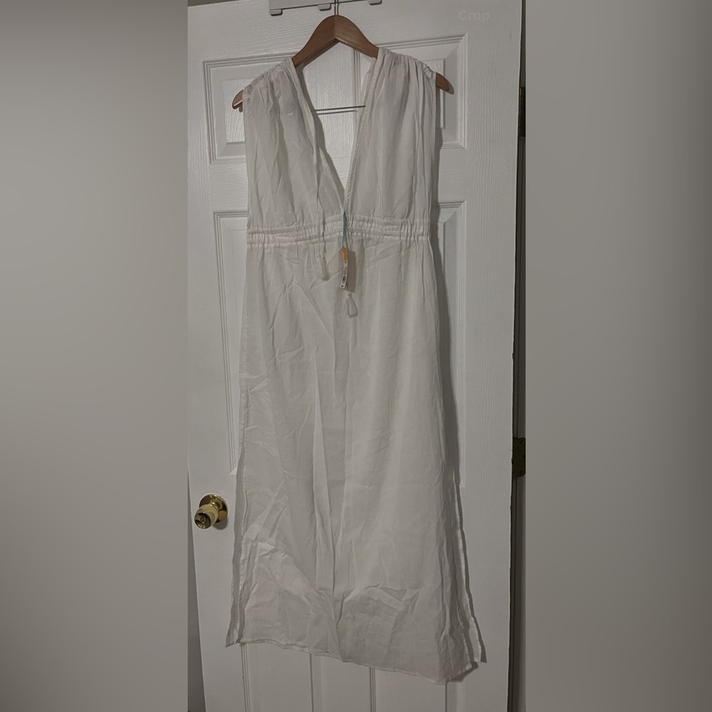 White swimsuit cover up